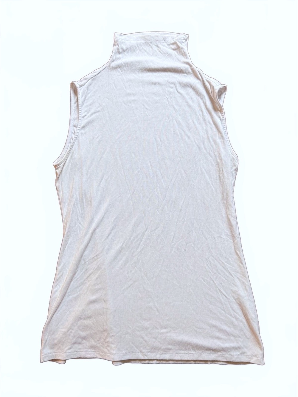 white sleeveless mock neck top - great for layering- woman’s XL